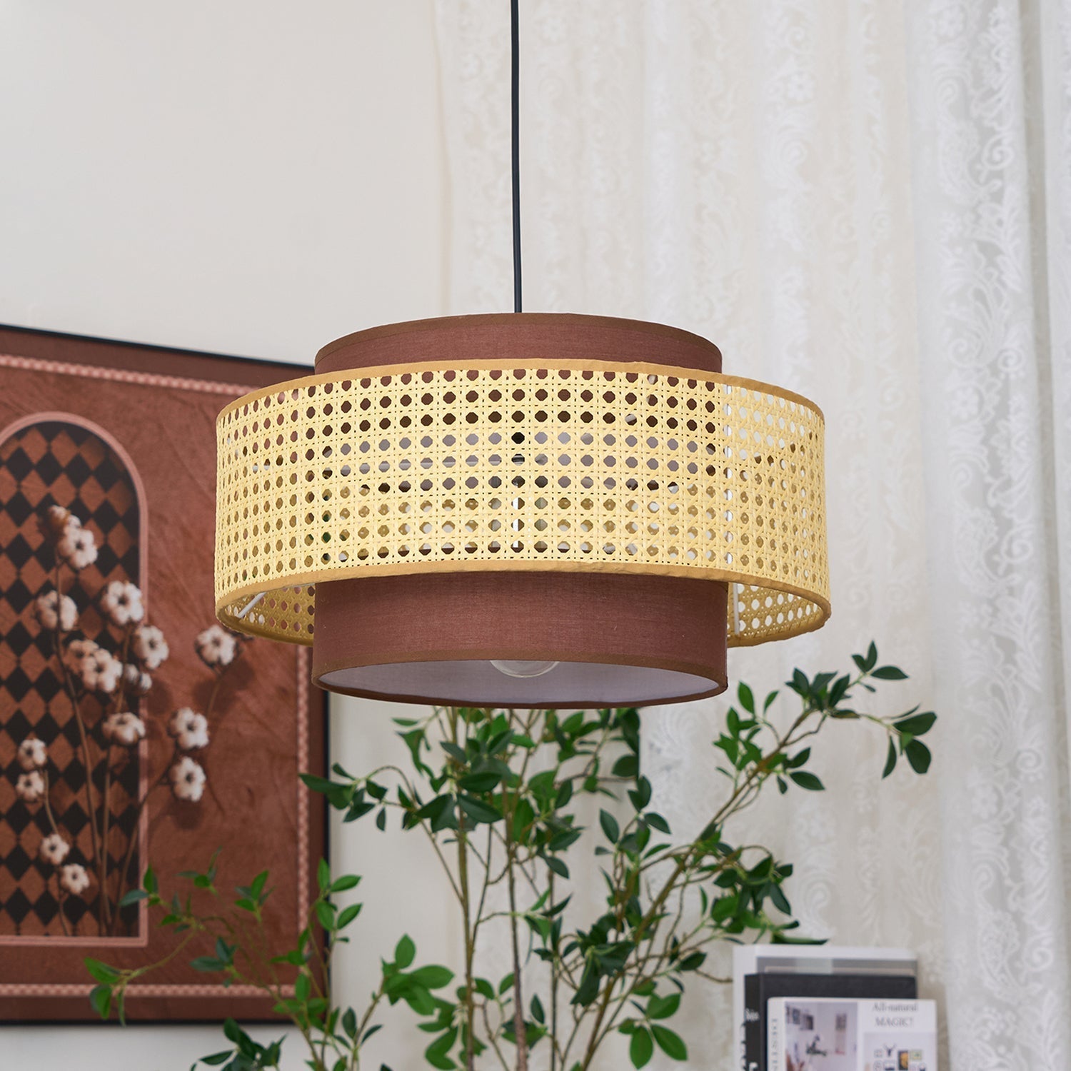 Drum Shade Pendant Light - Lamp Outdoor