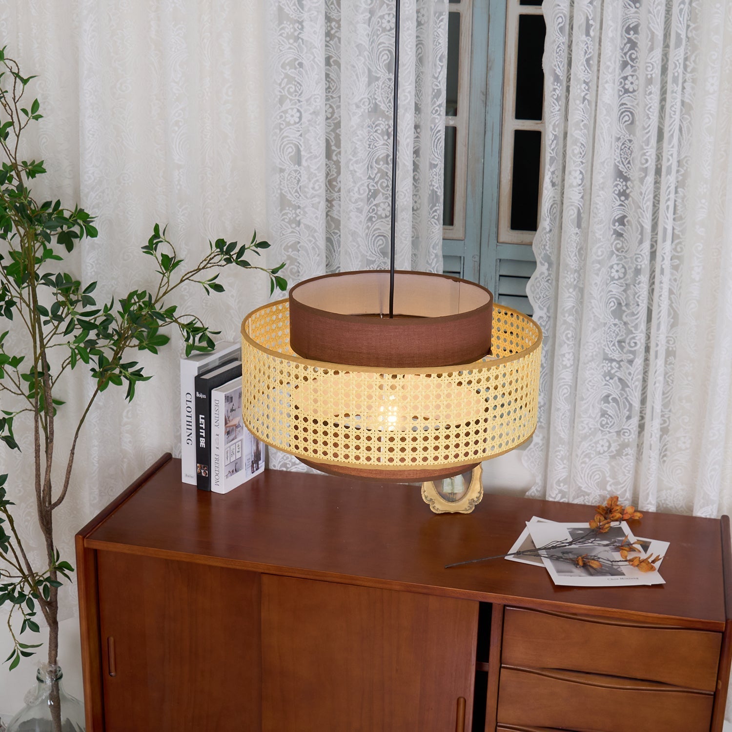 Drum Shade Pendant Light - Lamp Outdoor