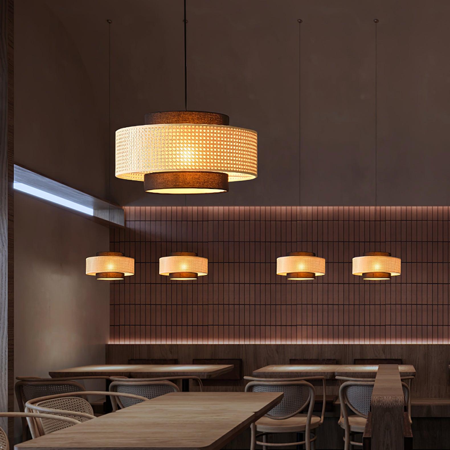 Drum Shade Pendant Light - Lamp Outdoor