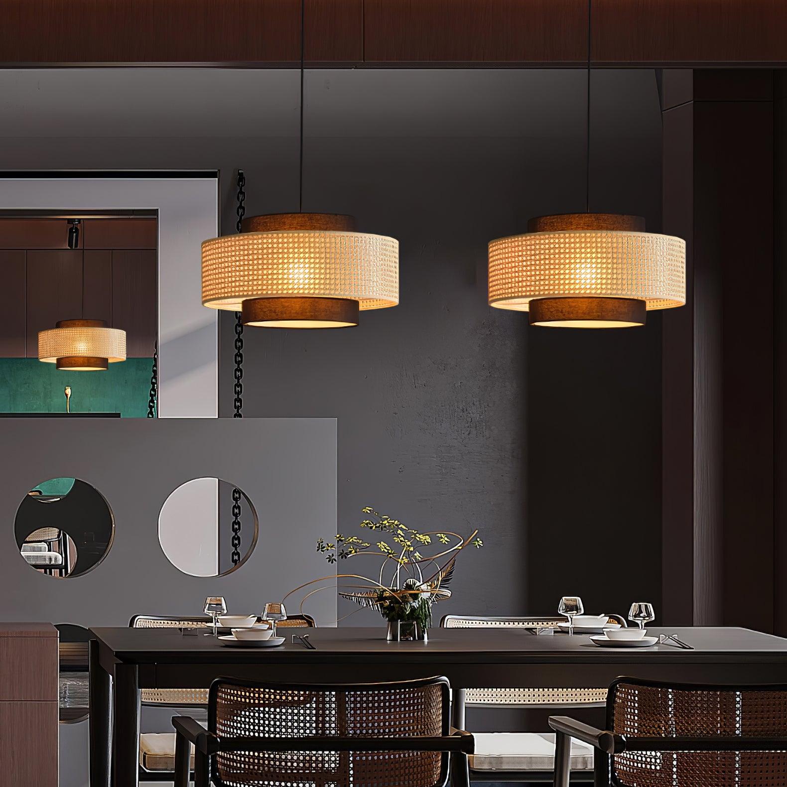 Drum Shade Pendant Light - Lamp Outdoor