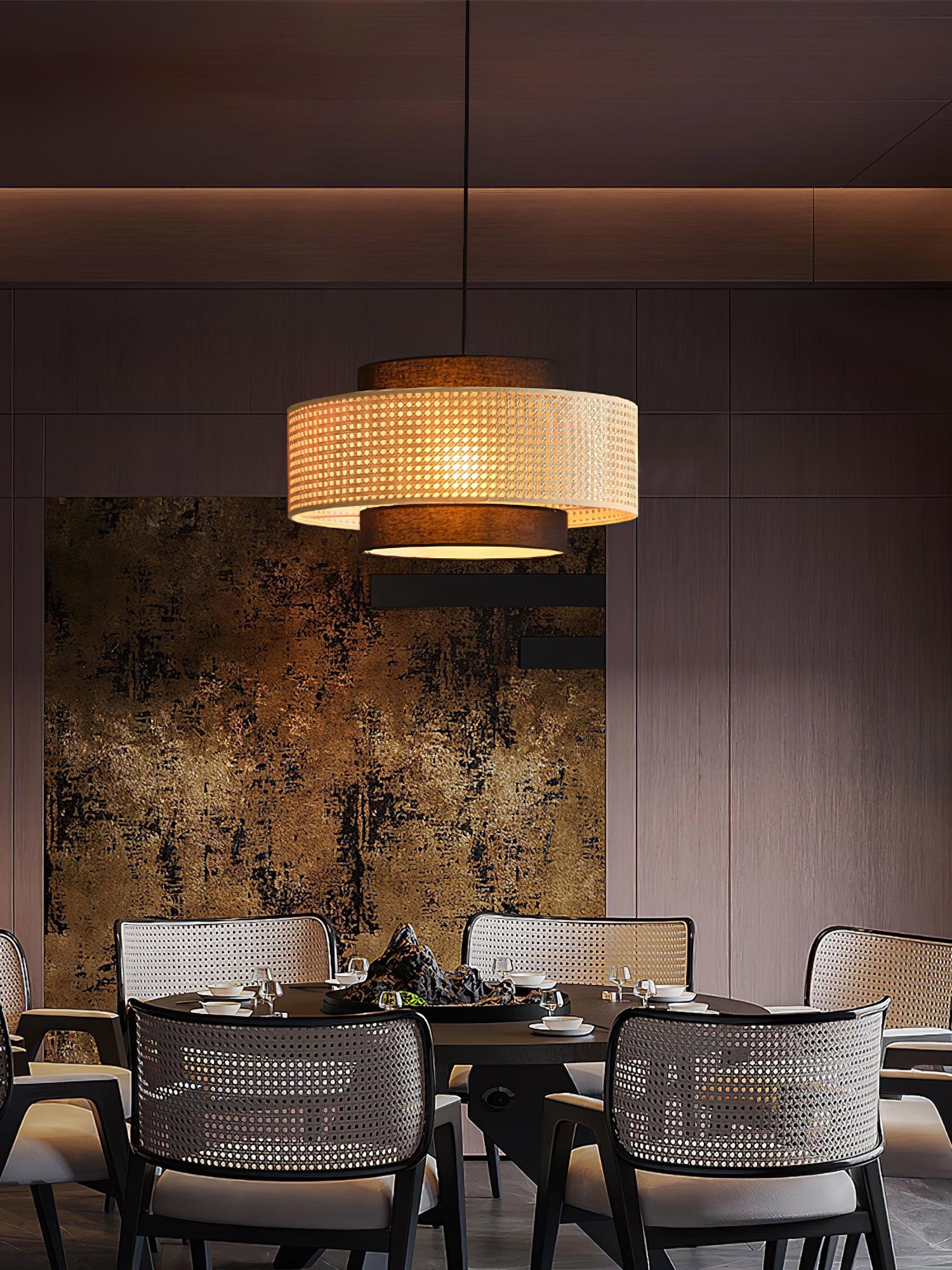Drum Shade Pendant Light - Lamp Outdoor