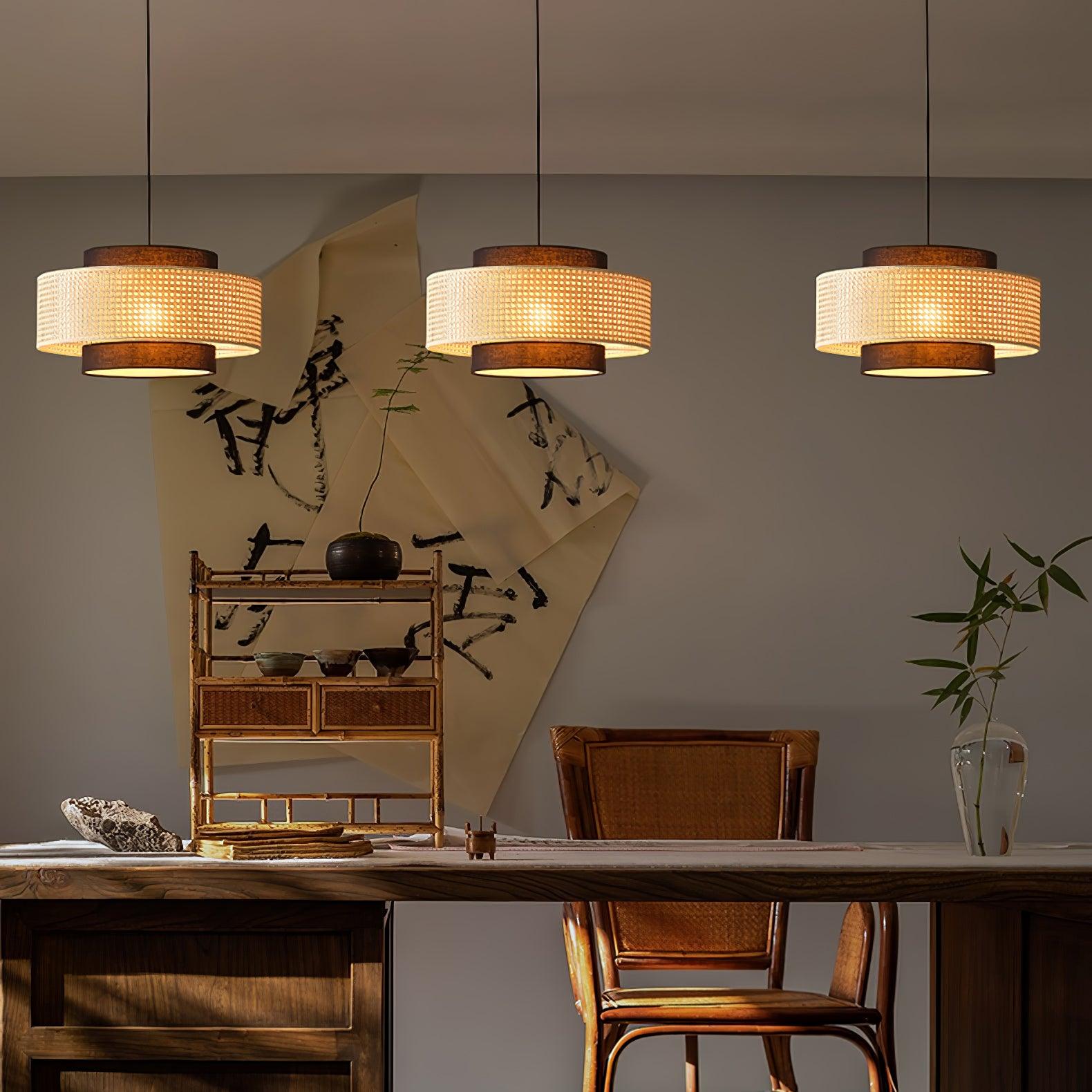 Drum Shade Pendant Light - Lamp Outdoor