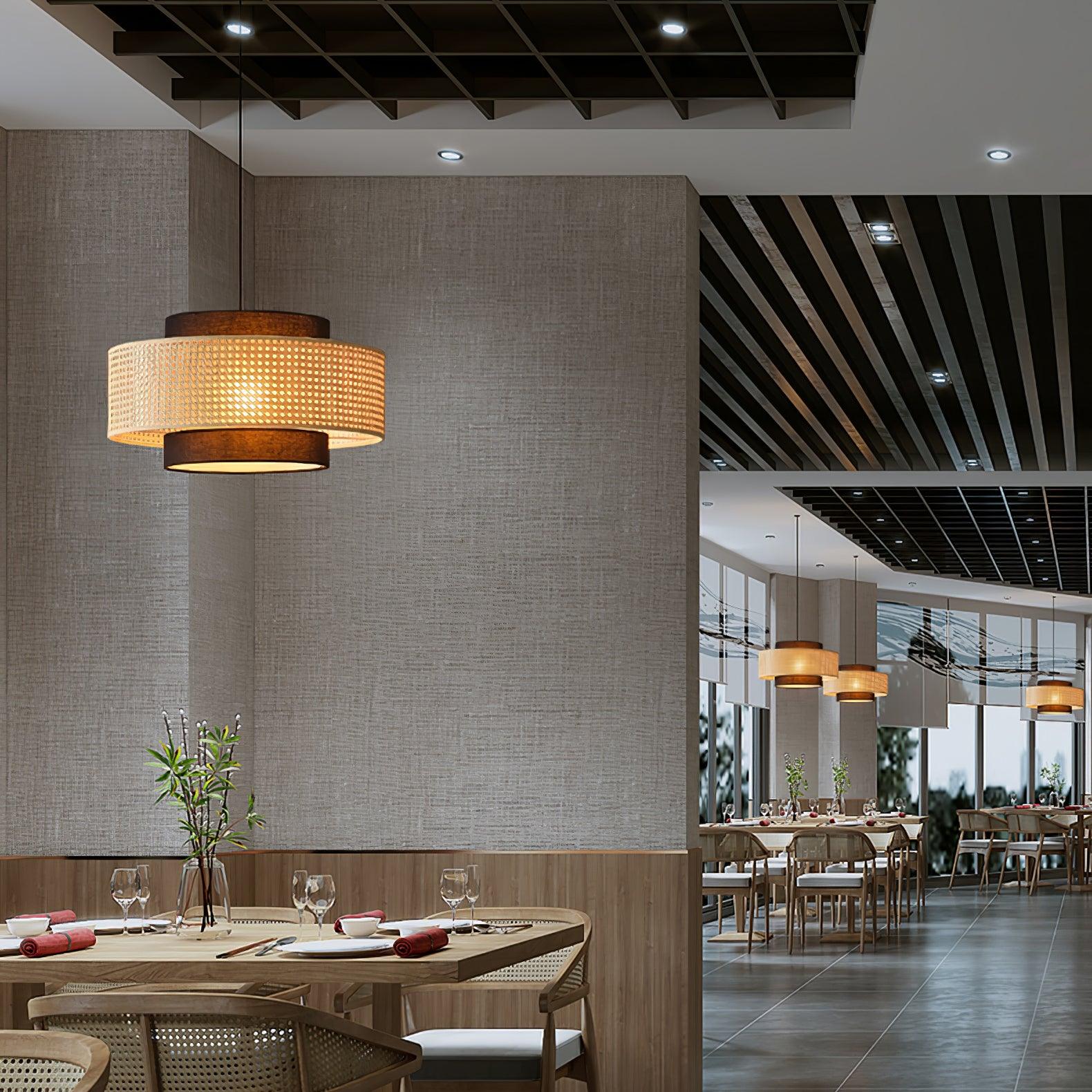 Drum Shade Pendant Light - Lamp Outdoor