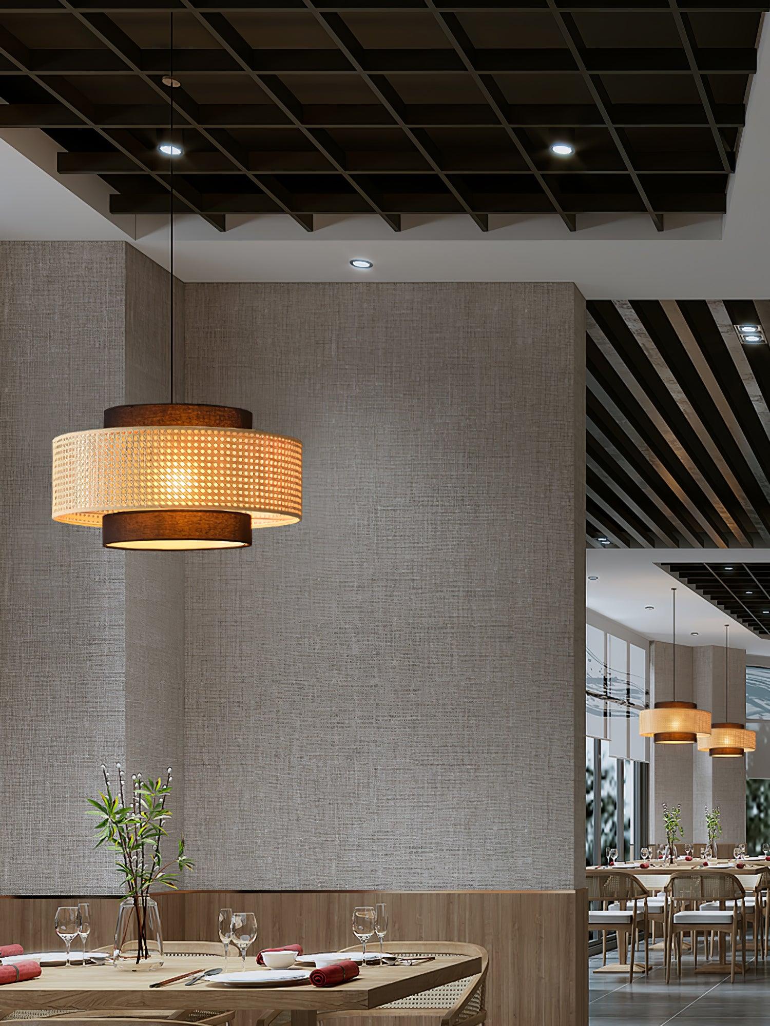 Drum Shade Pendant Light - Lamp Outdoor