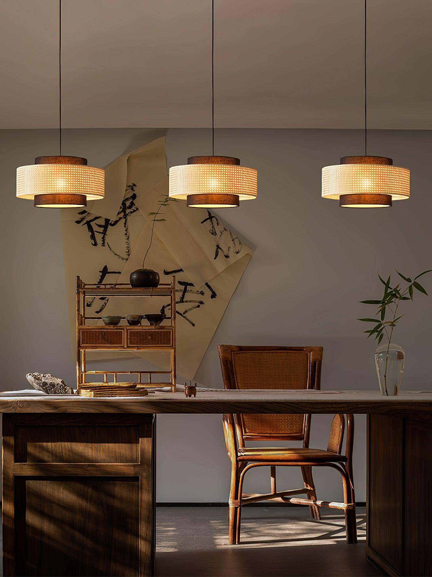 Drum Shade Pendant Light - Lamp Outdoor