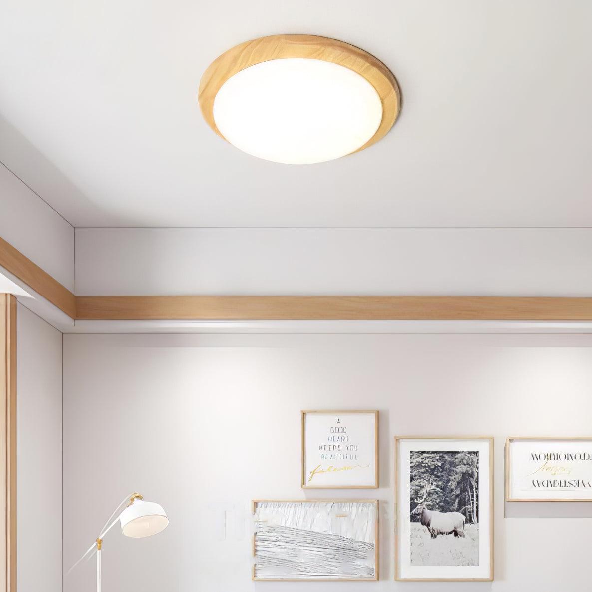 Drum Wood Ceiling Lamp - Lamp Outdoor