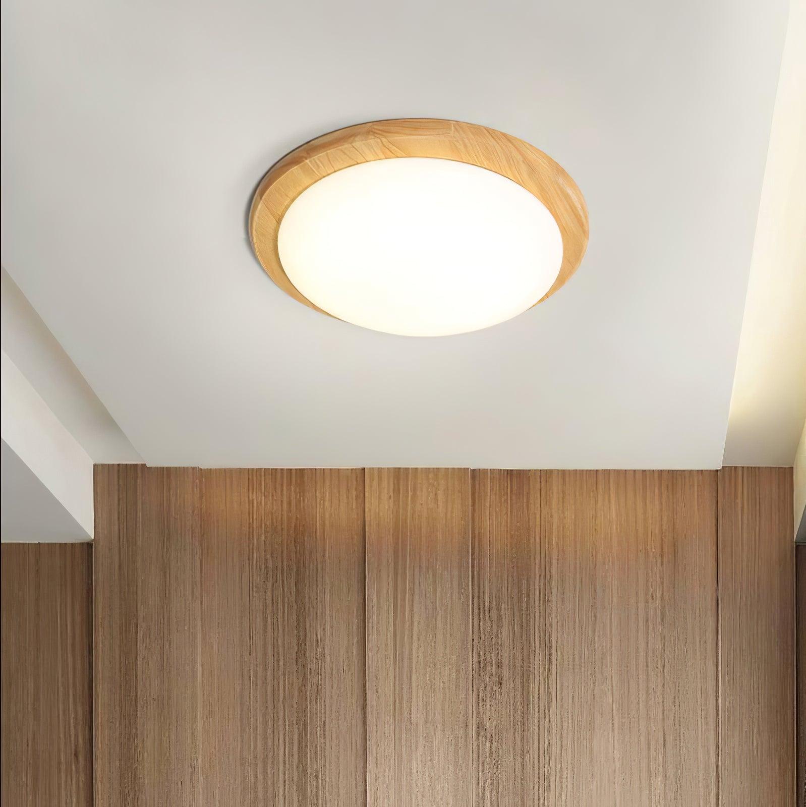 Drum Wood Ceiling Lamp - Lamp Outdoor