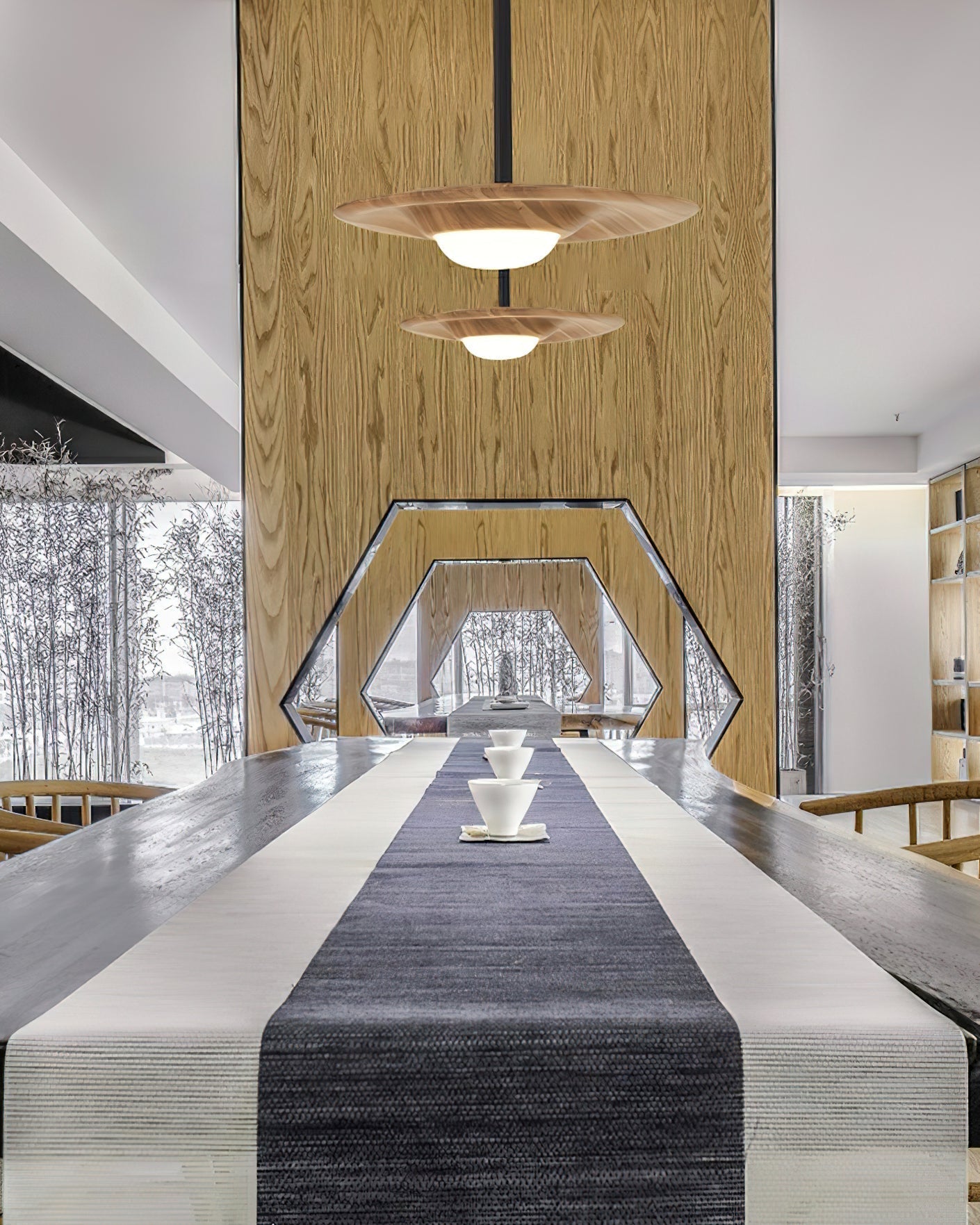 Cesilis Wood Pendant Light - Lamp Outdoor
