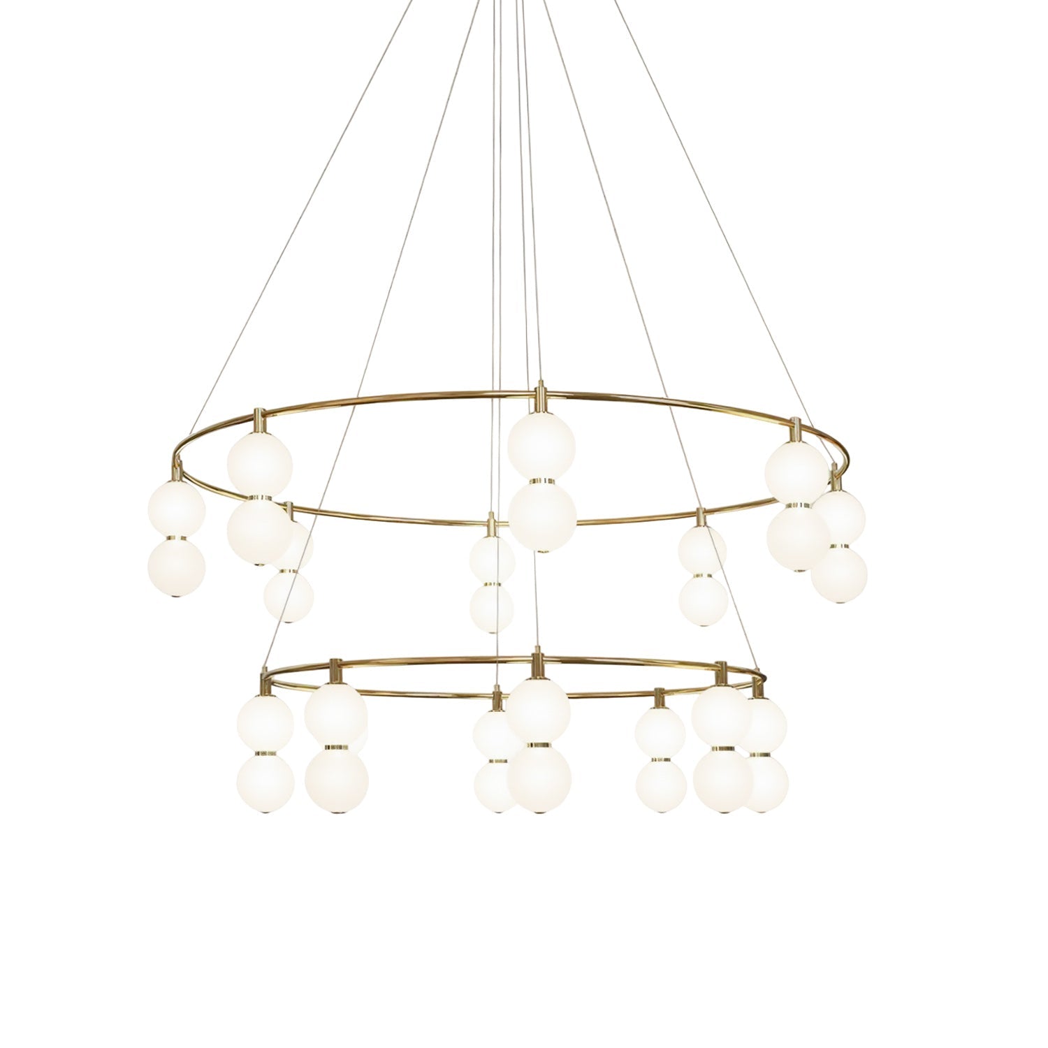 Echo Contemporary Brass Glass Chandelier