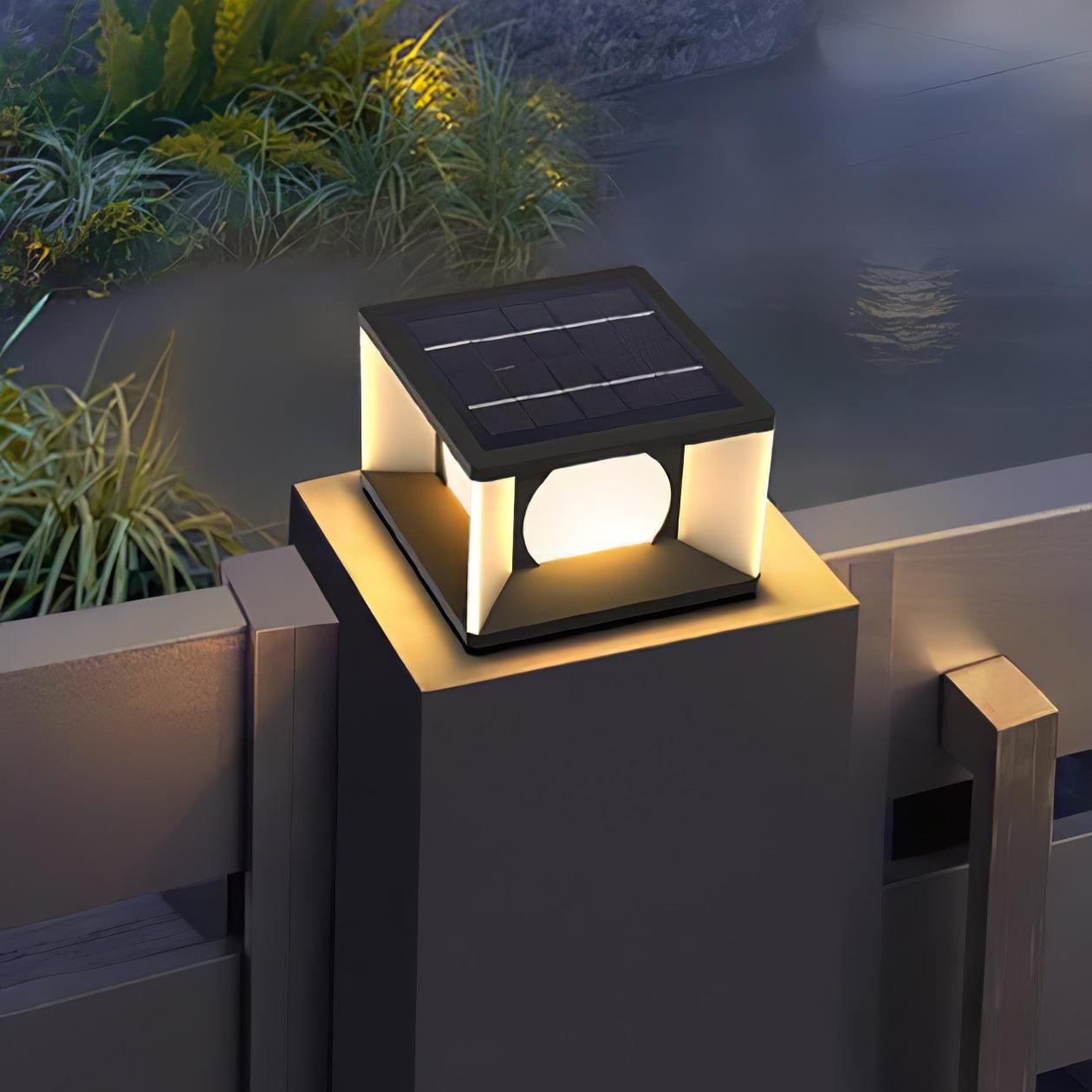 Eclipse Cube Outdoor Post Light - Lamp Outdoor