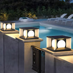 Eclipse Cube Outdoor Post Light - Lamp Outdoor