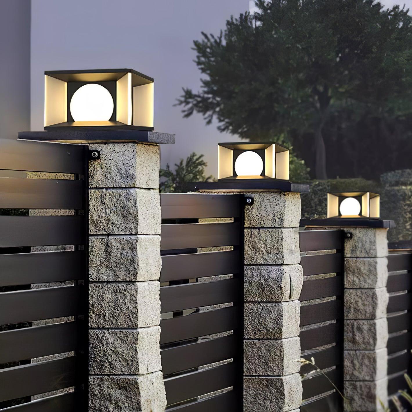 Eclipse Cube Outdoor Post Light - Lamp Outdoor