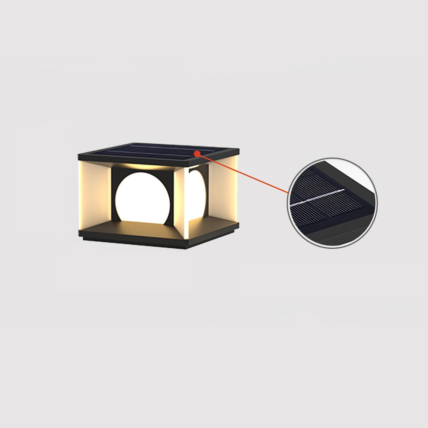 Eclipse Cube Outdoor Post Light - Lamp Outdoor