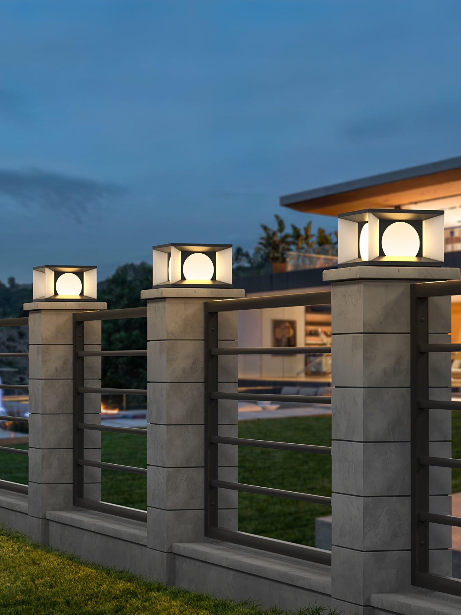 Eclipse Cube Outdoor Post Light - Lamp Outdoor