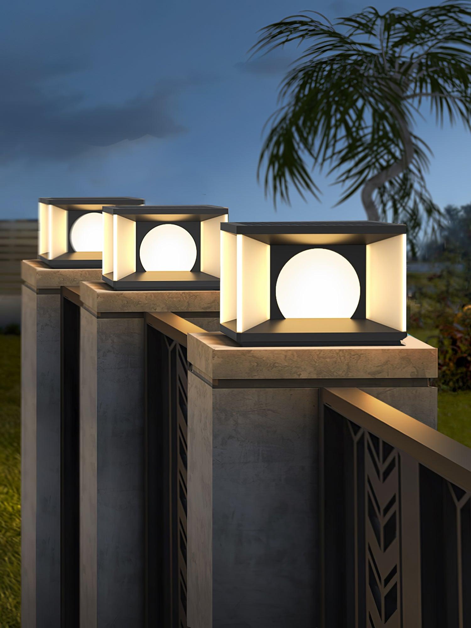 Eclipse Cube Outdoor Post Light - Lamp Outdoor