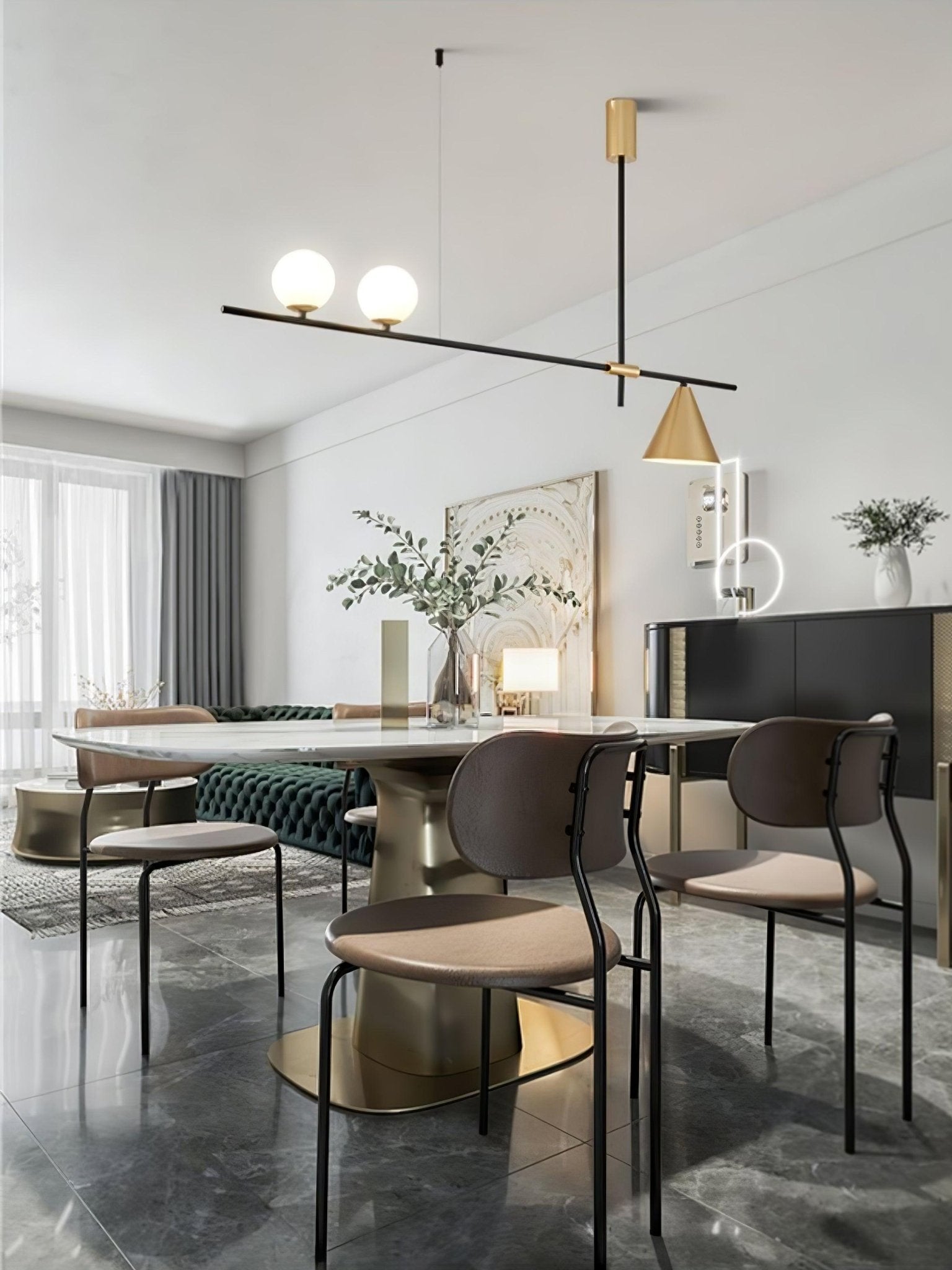 Eclipse Linear Suspension Light - Lamp Outdoor
