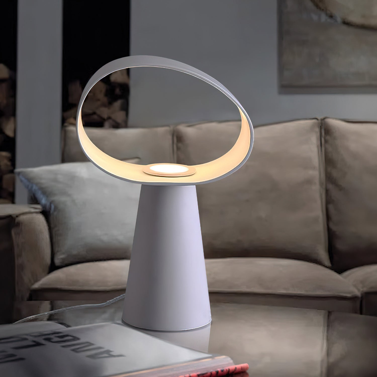 Eclipse Modern Resin Table Lamp