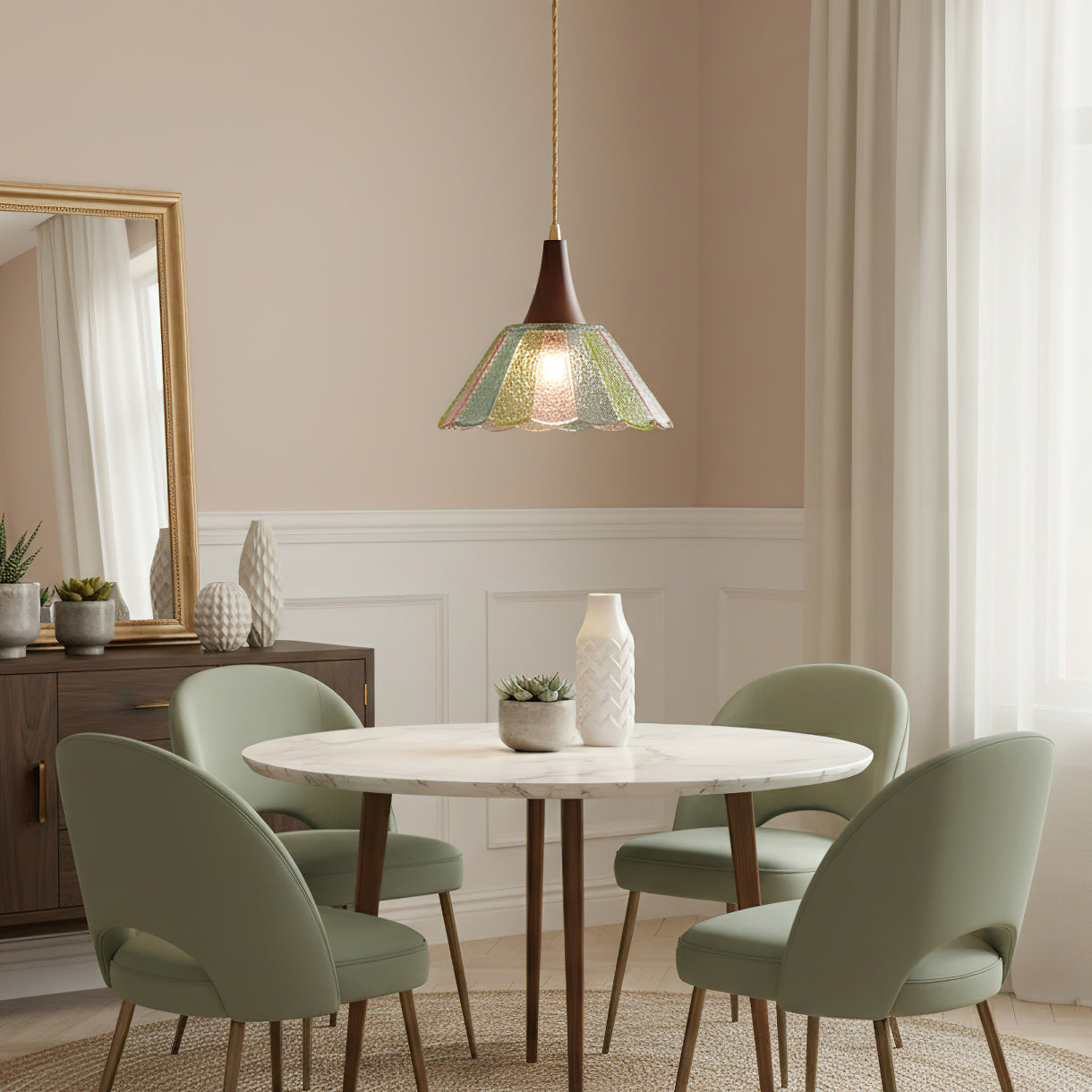 Elare Modern Glass Pendant Light