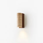 Lysandra Cylindrical Travertine Wall Light - Lamp Outdoor