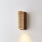 Lysandra Cylindrical Travertine Wall Light - Lamp Outdoor