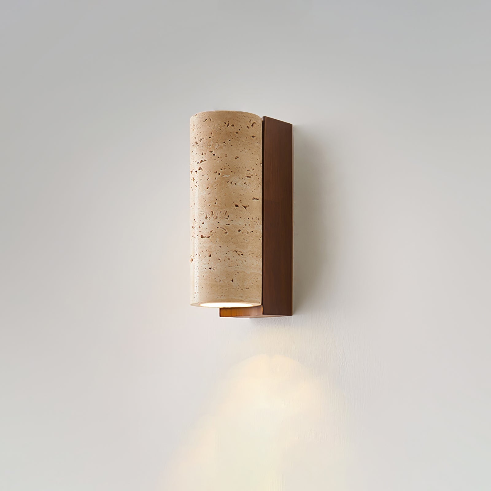Lysandra Cylindrical Travertine Wall Light - Lamp Outdoor
