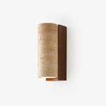 Lysandra Cylindrical Travertine Wall Light - Lamp Outdoor