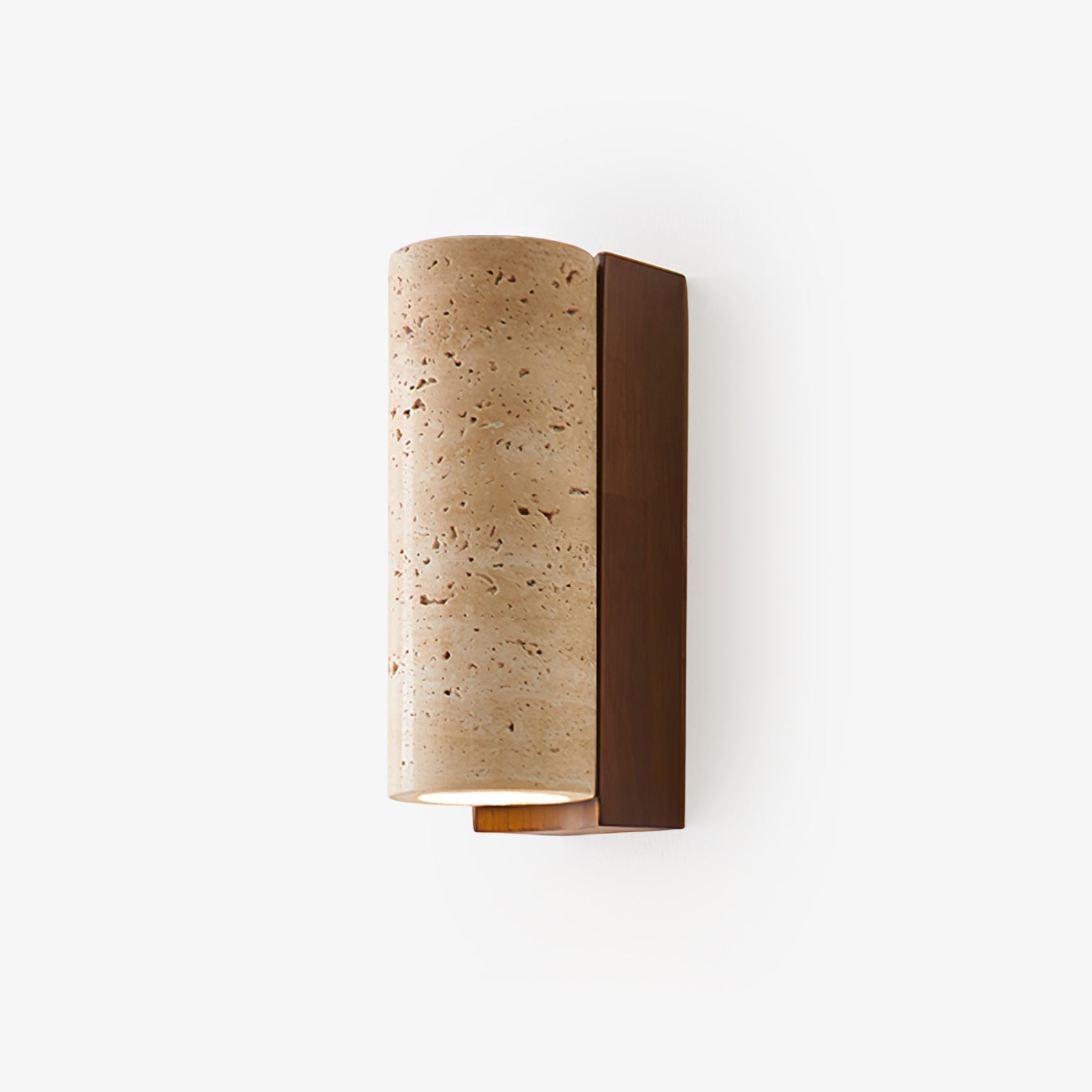 Lysandra Cylindrical Travertine Wall Light - Lamp Outdoor