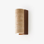 Lysandra Cylindrical Travertine Wall Light - Lamp Outdoor