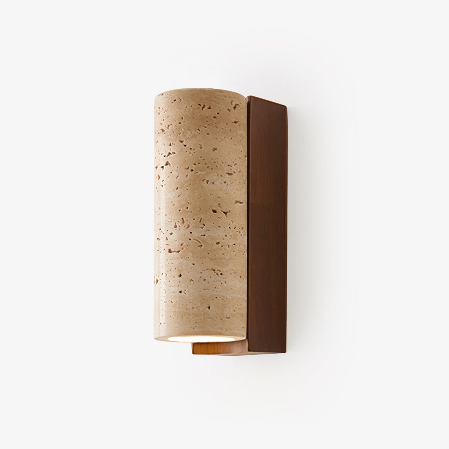 Lysandra Cylindrical Travertine Wall Light - Lamp Outdoor