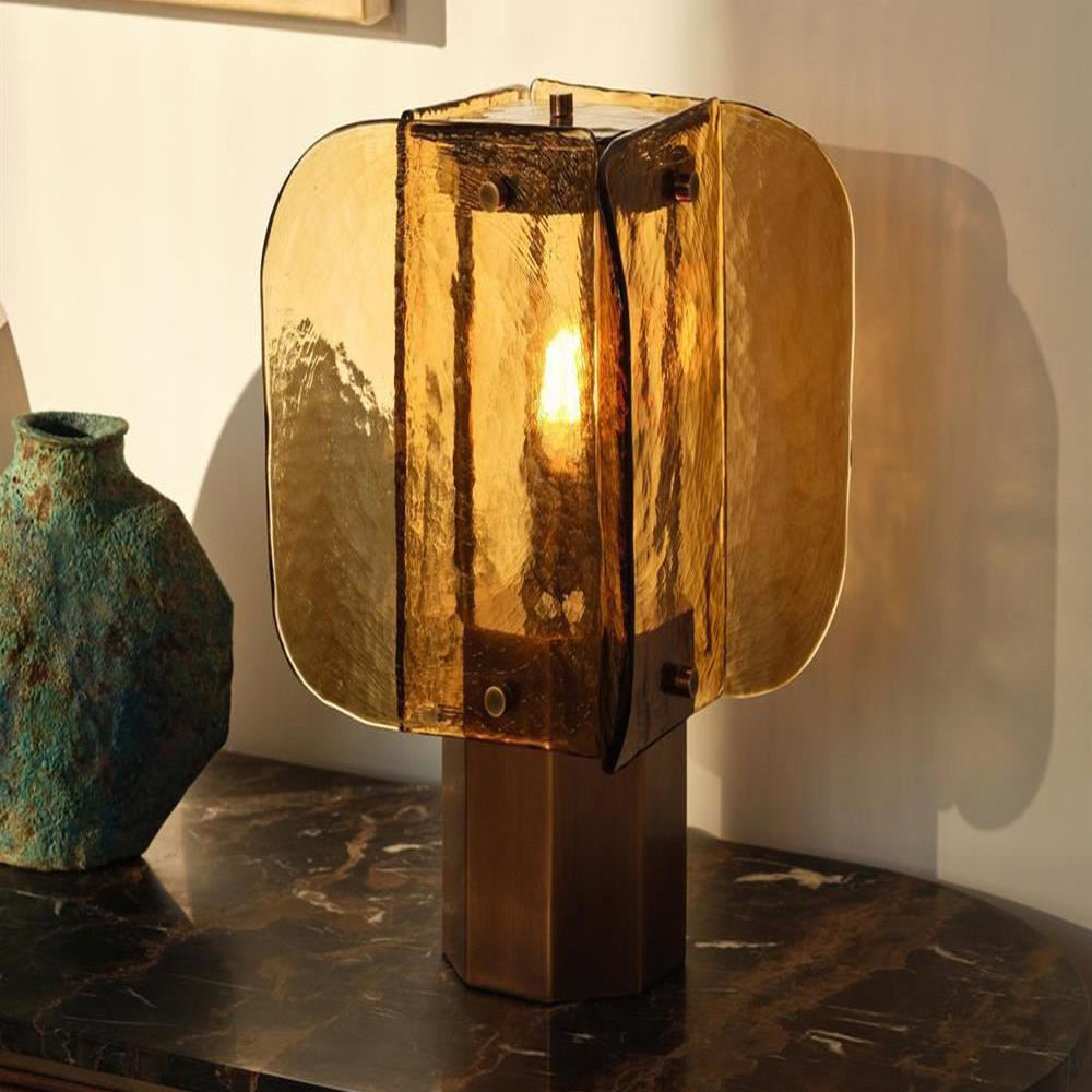 Elias Modern Glass Table Lamp