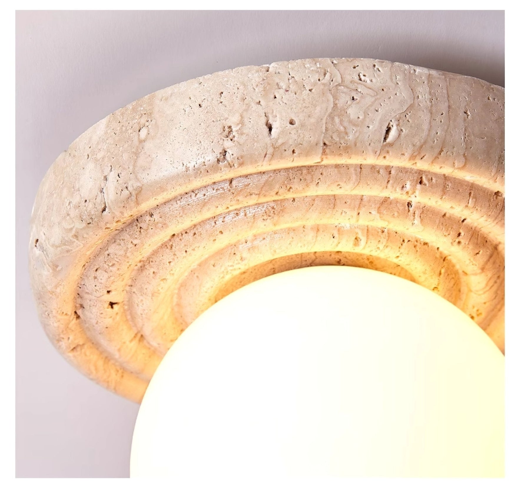 Carmen Travertine Ceiling Light - Letslighting