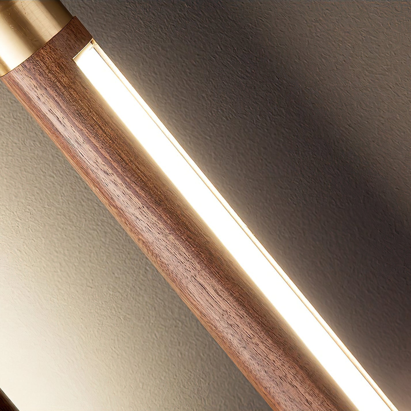 Kyoto Walnut Brass Linear Pendant Light - Lamp Outdoor