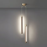 Kyoto Walnut Brass Linear Pendant Light - Lamp Outdoor