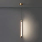 Kyoto Walnut Brass Linear Pendant Light - Lamp Outdoor