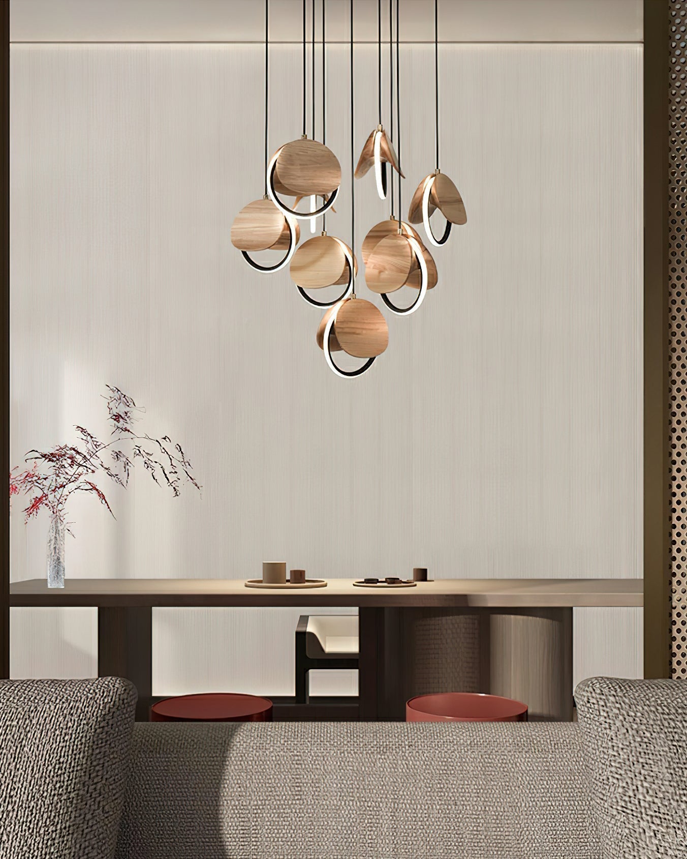 Avvelen Geometric Wood Pendant Light - Lamp Outdoor