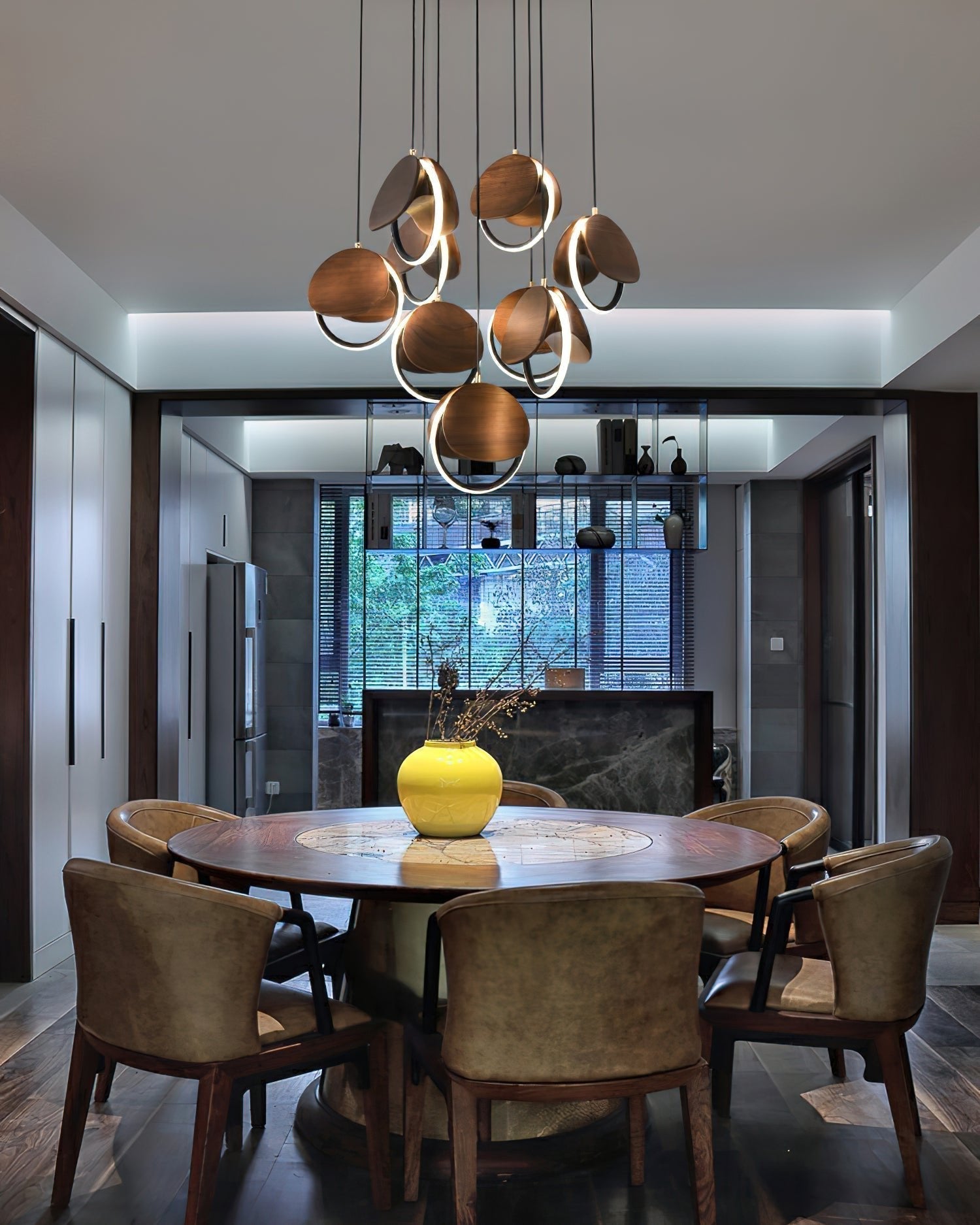 Avvelen Geometric Wood Pendant Light - Lamp Outdoor