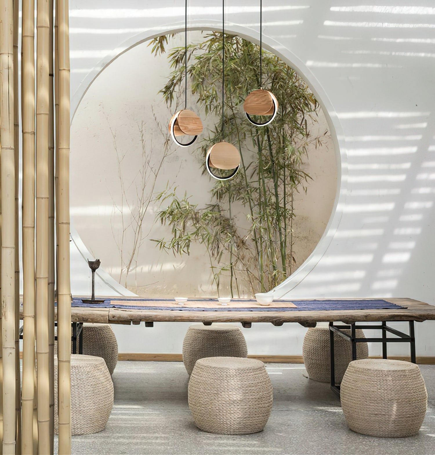 Avvelen Geometric Wood Pendant Light - Lamp Outdoor