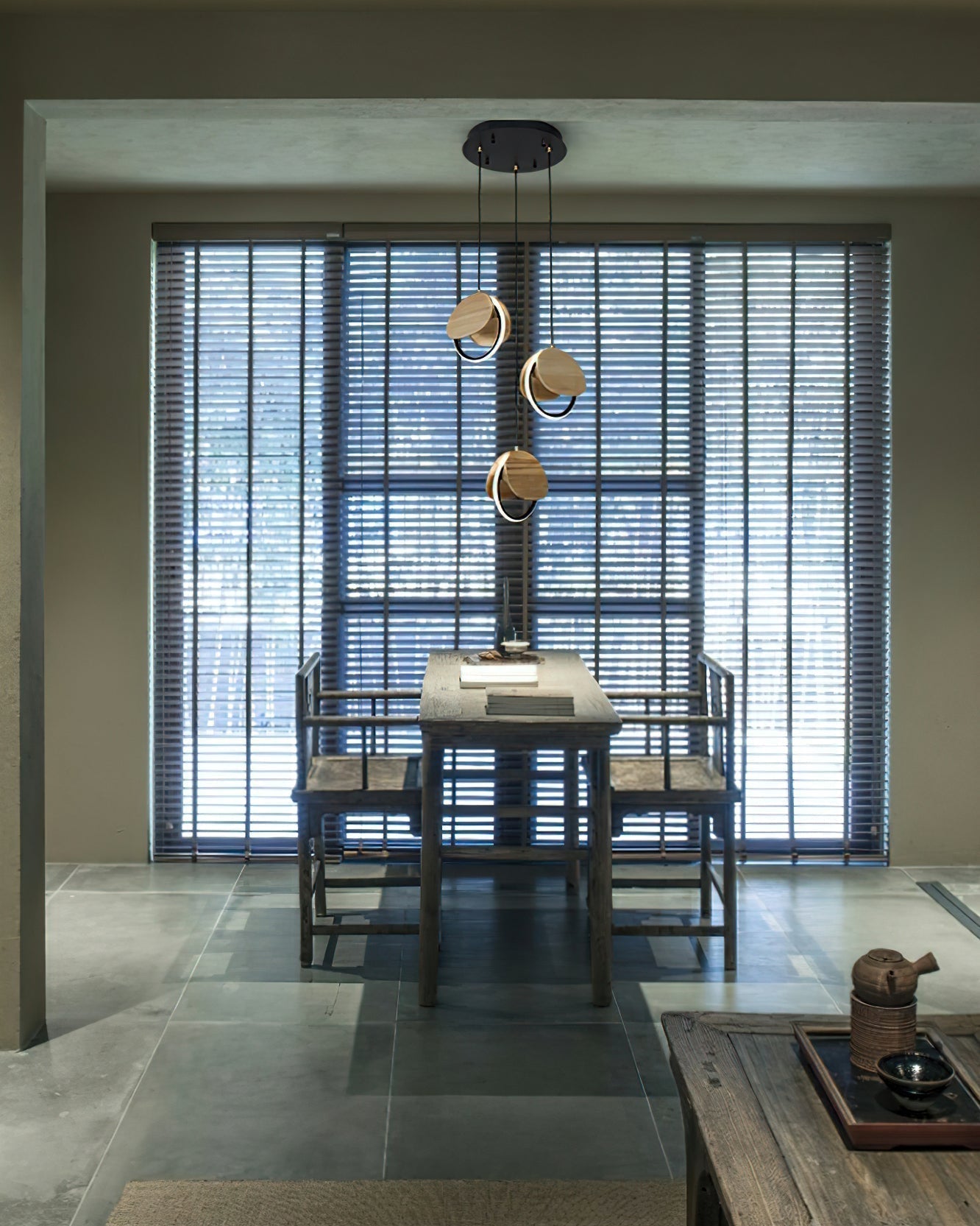 Avvelen Geometric Wood Pendant Light - Lamp Outdoor
