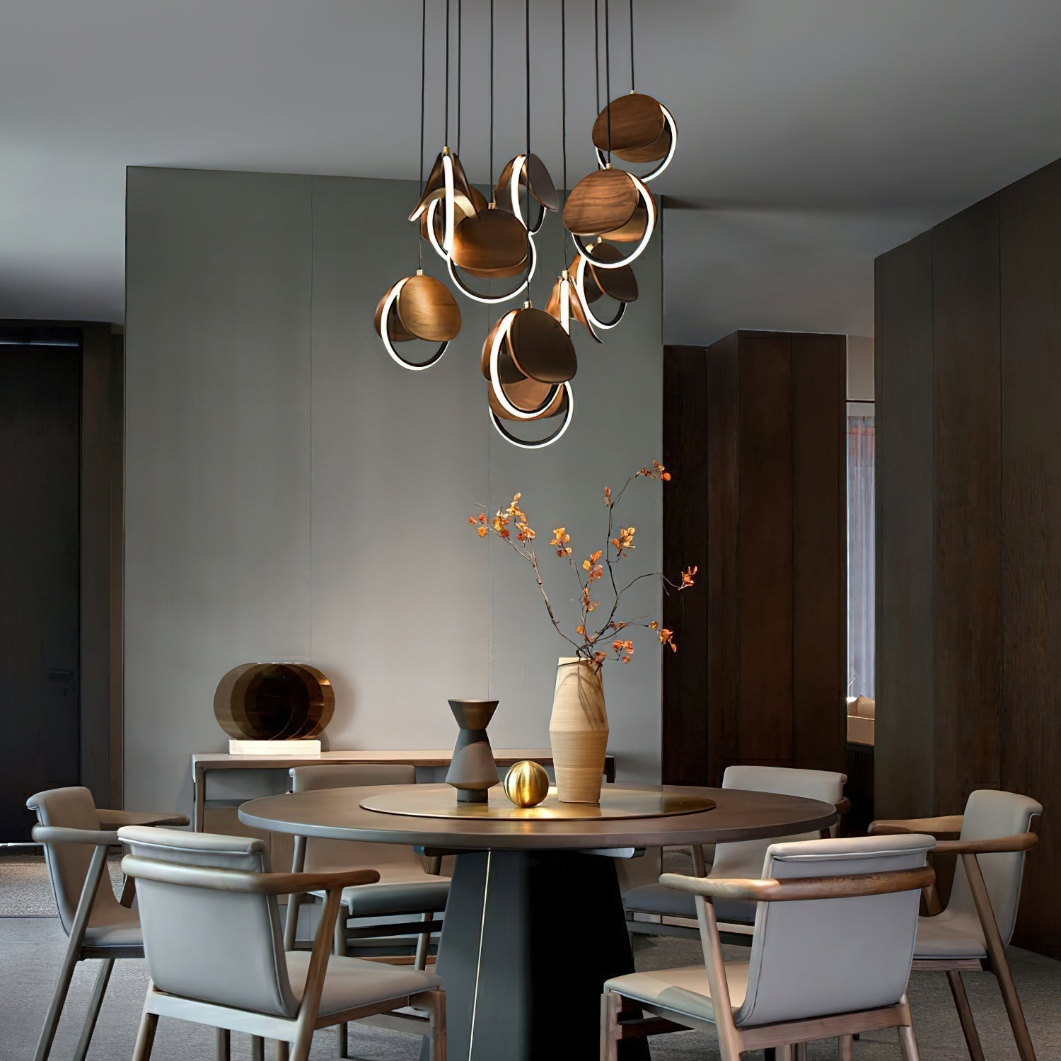 Avvelen Geometric Wood Pendant Light - Lamp Outdoor