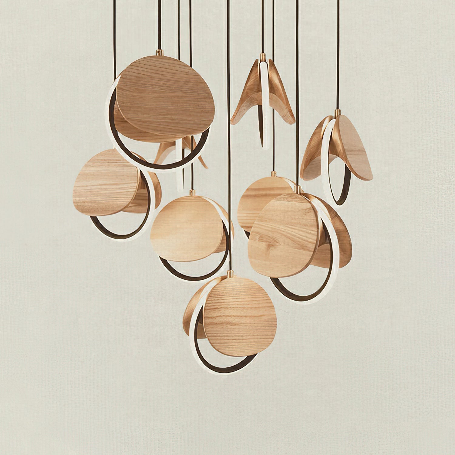Avvelen Geometric Wood Pendant Light - Lamp Outdoor