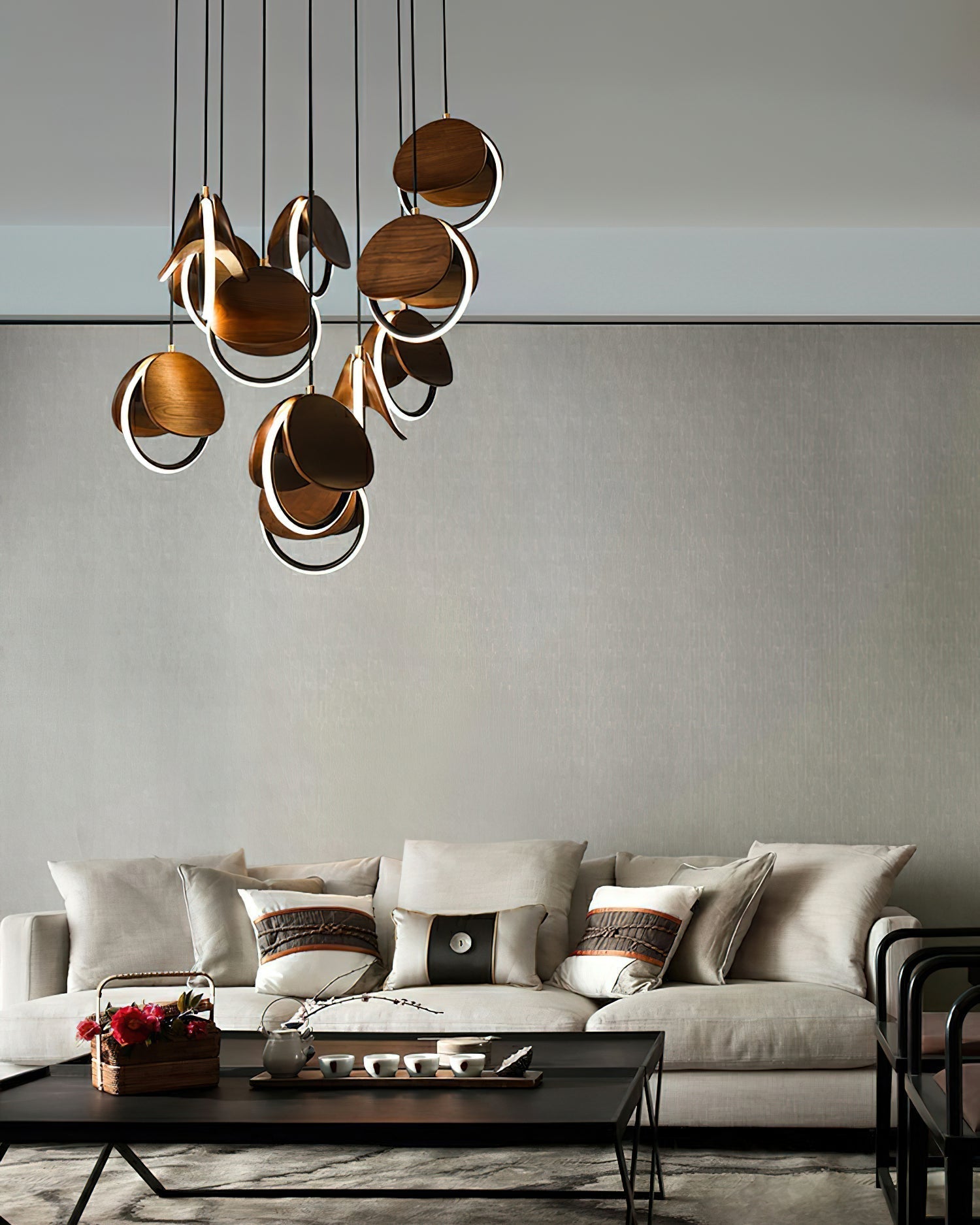 Avvelen Geometric Wood Pendant Light - Lamp Outdoor