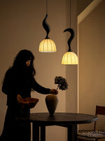 Colire Creativity Twisted Metal Wood Pendant Light - Lamp Outdoor