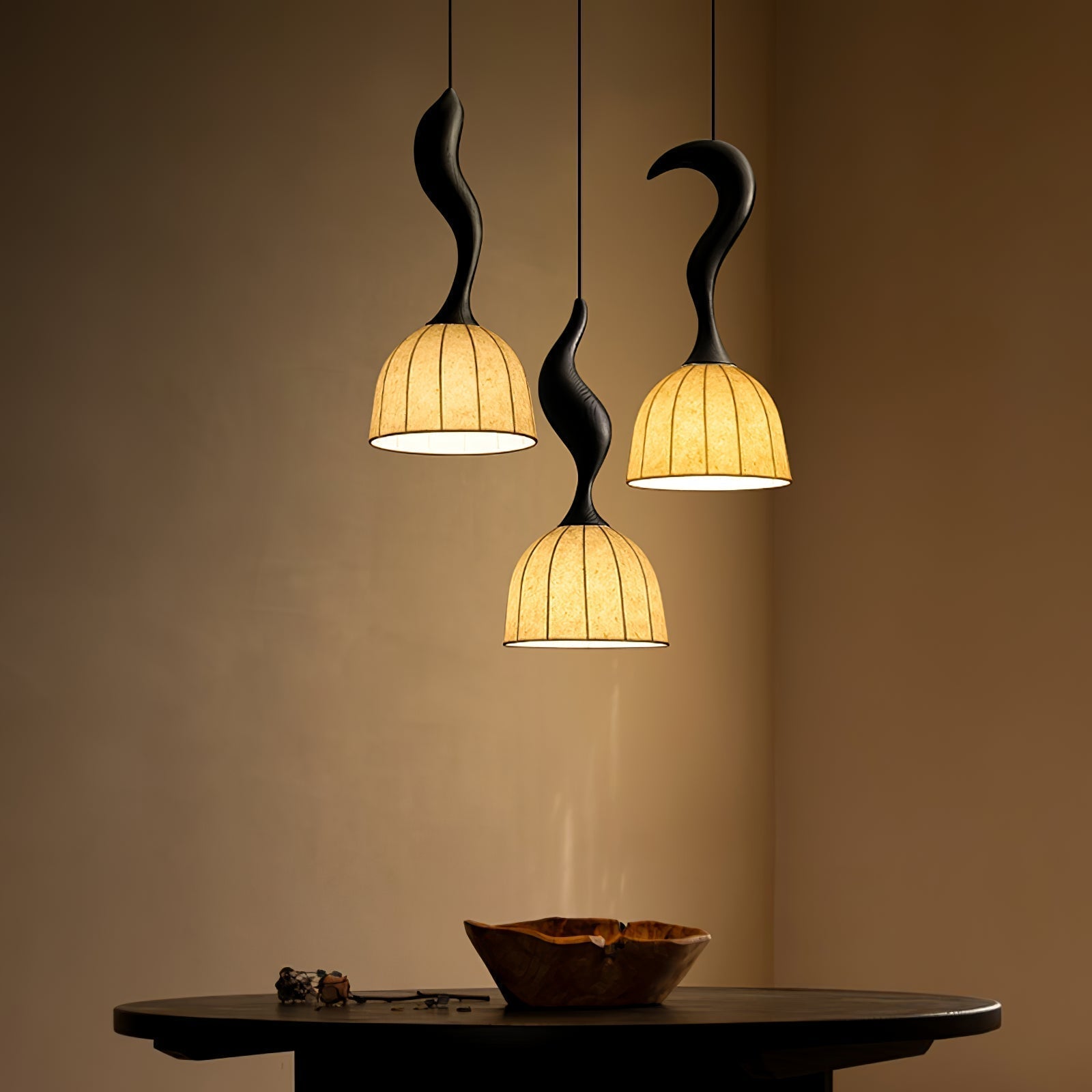 Colire Creativity Twisted Metal Wood Pendant Light - Lamp Outdoor