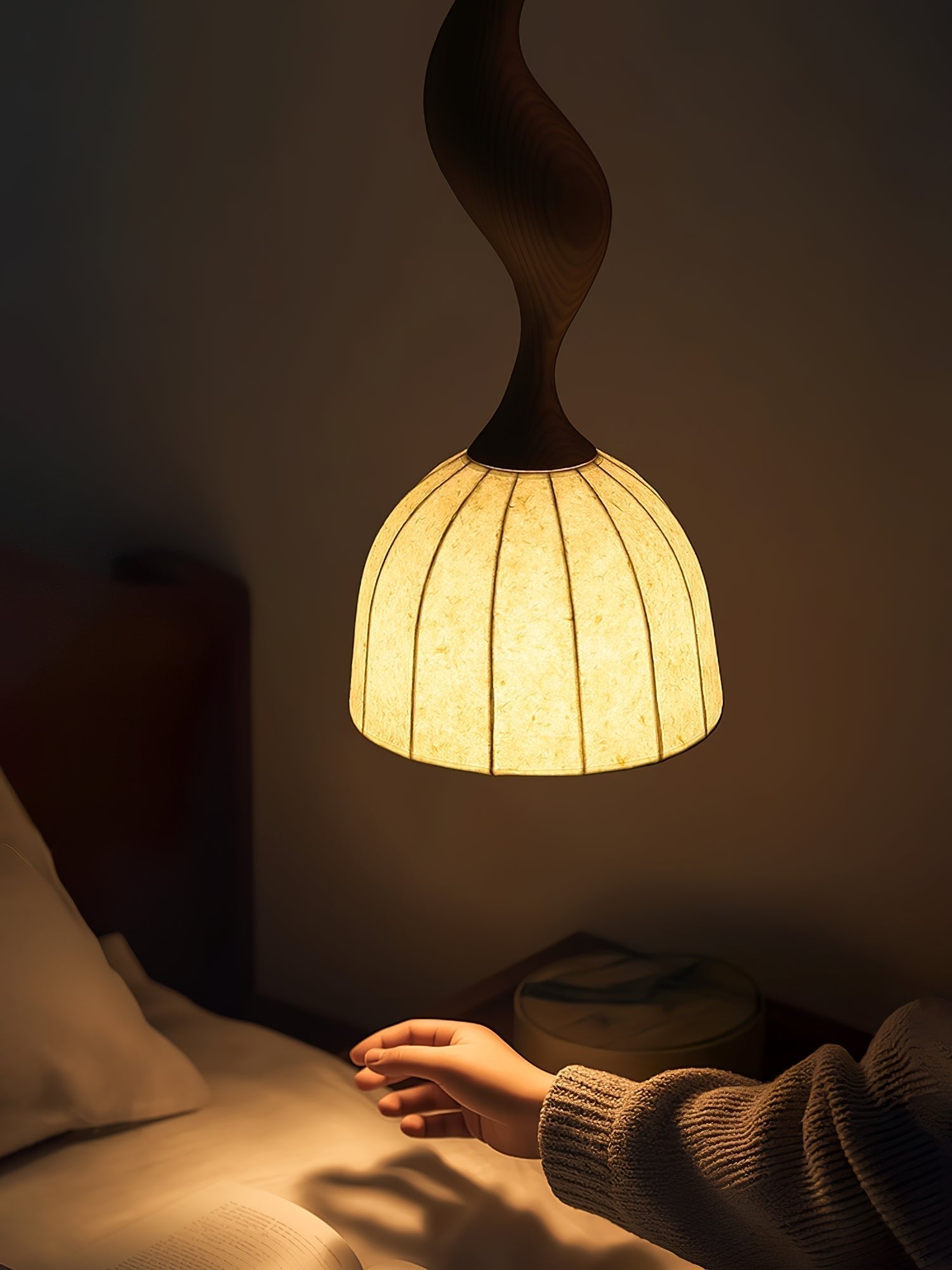 Colire Creativity Twisted Metal Wood Pendant Light - Lamp Outdoor