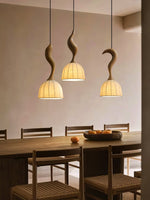 Colire Creativity Twisted Metal Wood Pendant Light - Lamp Outdoor
