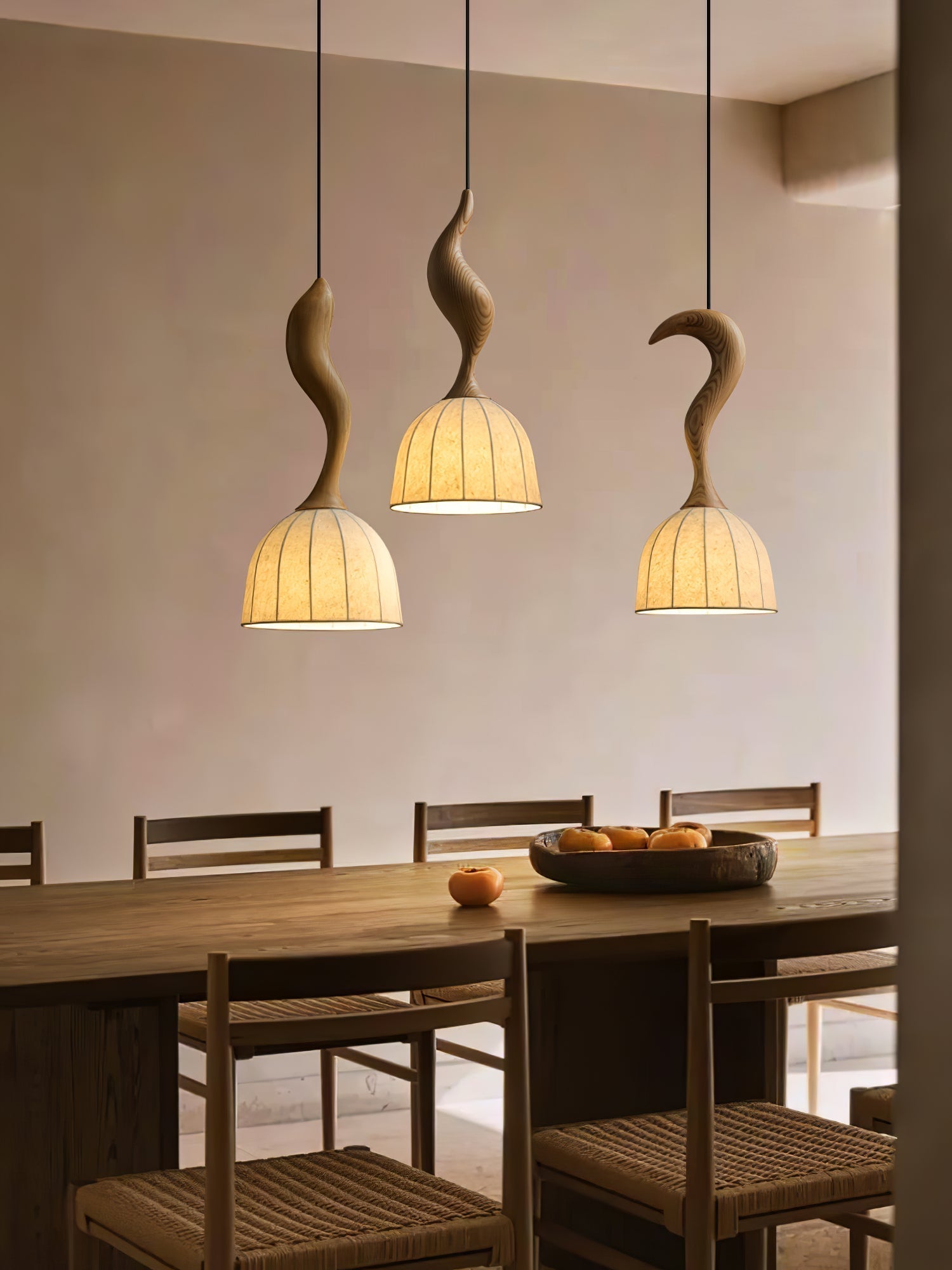 Colire Creativity Twisted Metal Wood Pendant Light - Lamp Outdoor