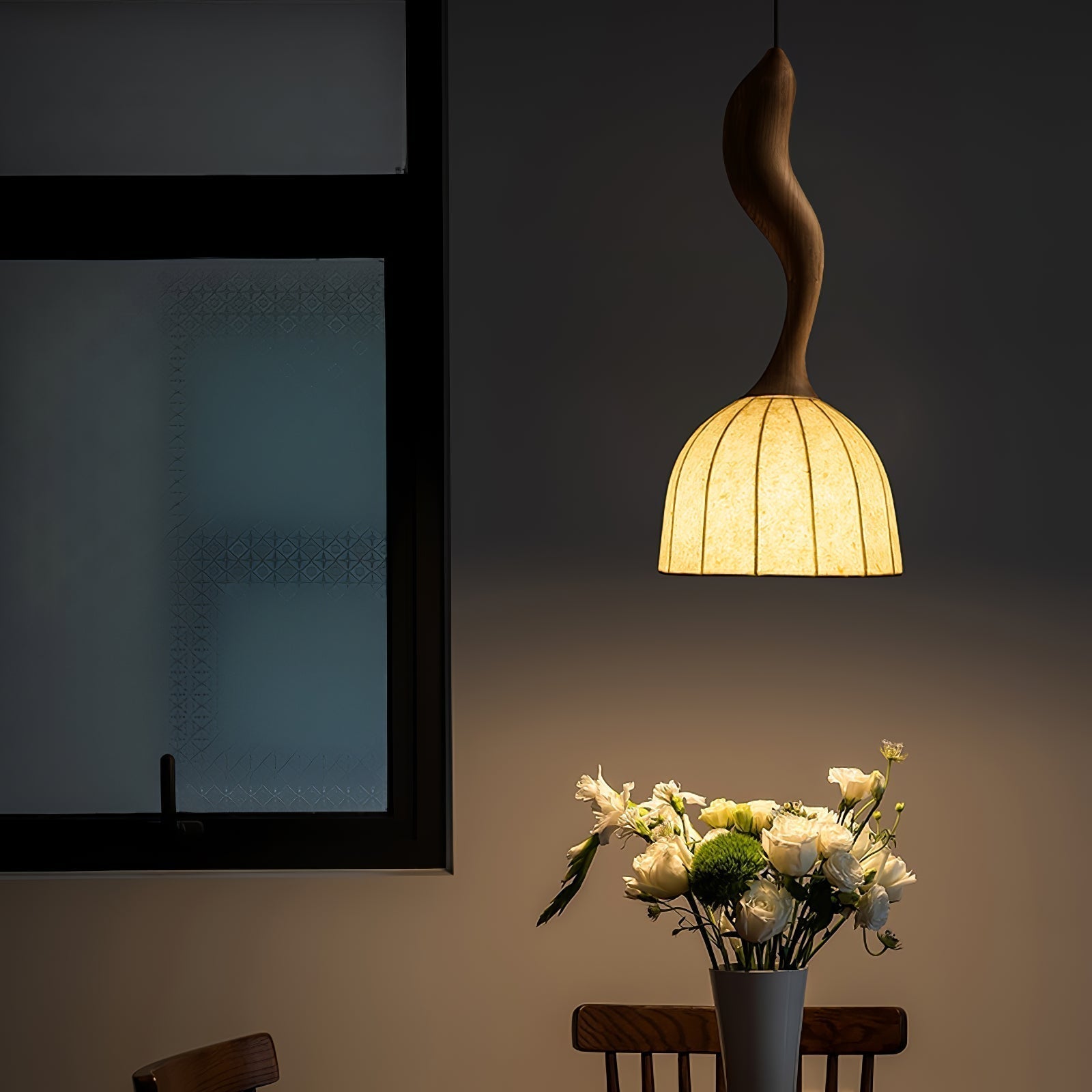 Colire Creativity Twisted Metal Wood Pendant Light - Lamp Outdoor