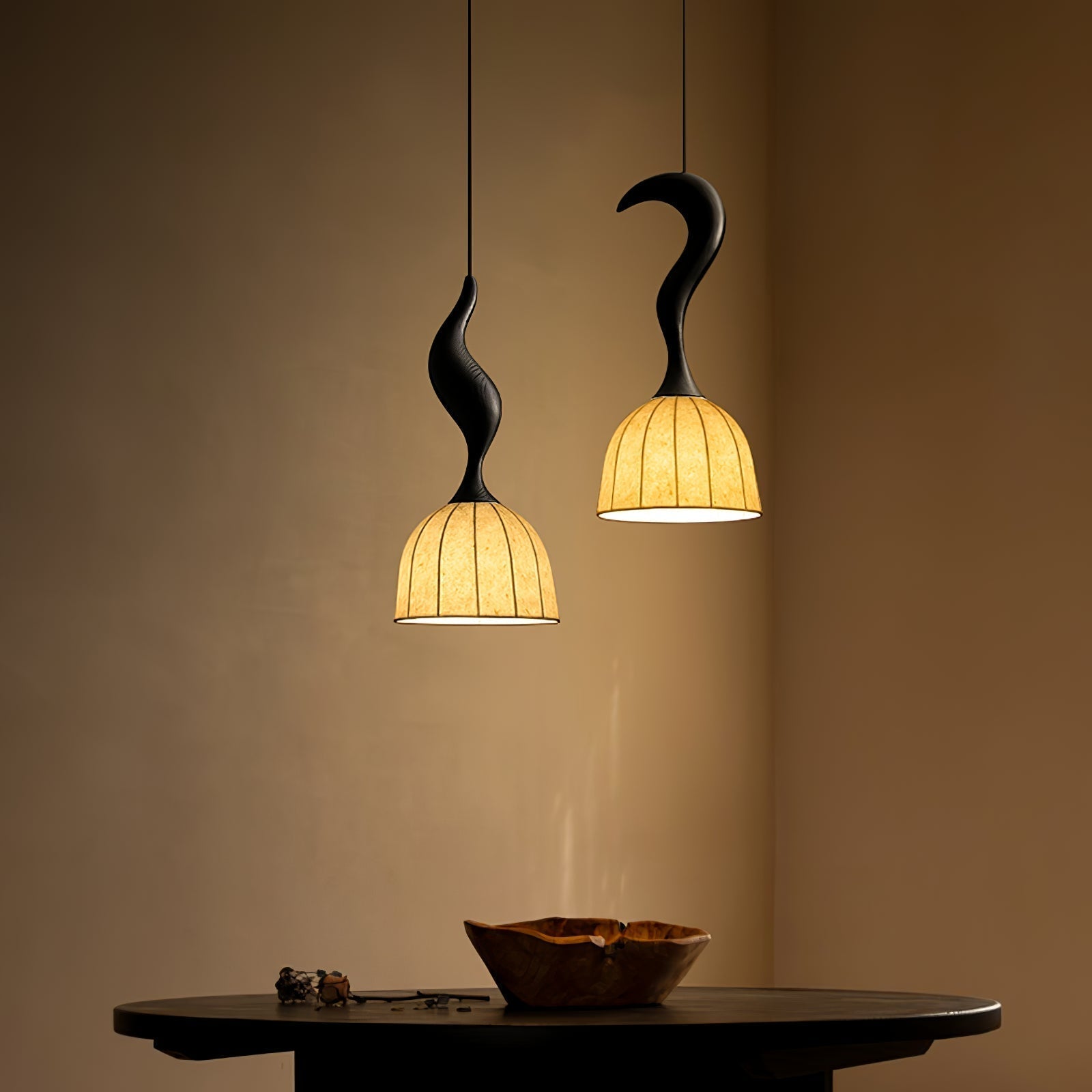 Colire Creativity Twisted Metal Wood Pendant Light - Lamp Outdoor