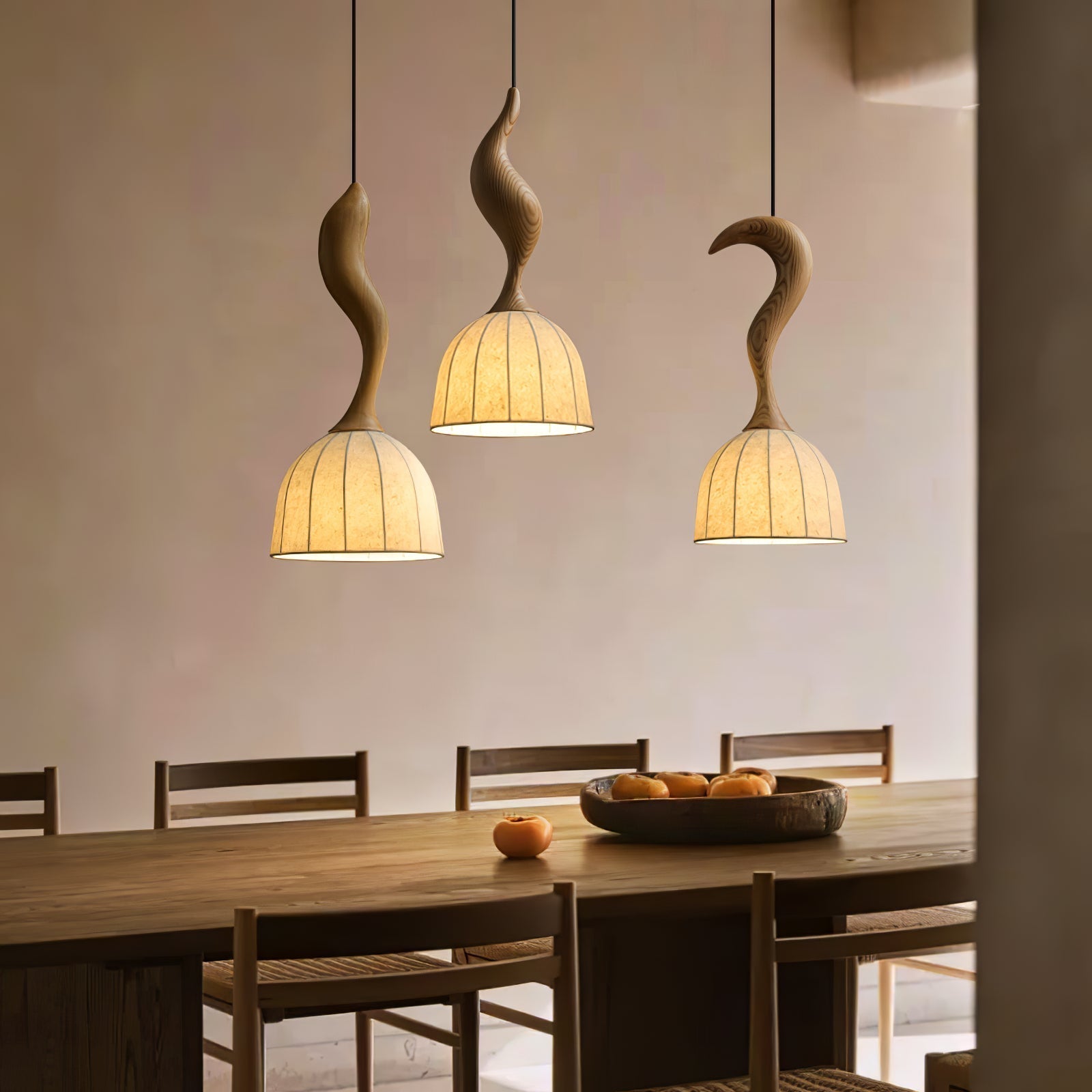 Colire Creativity Twisted Metal Wood Pendant Light - Lamp Outdoor