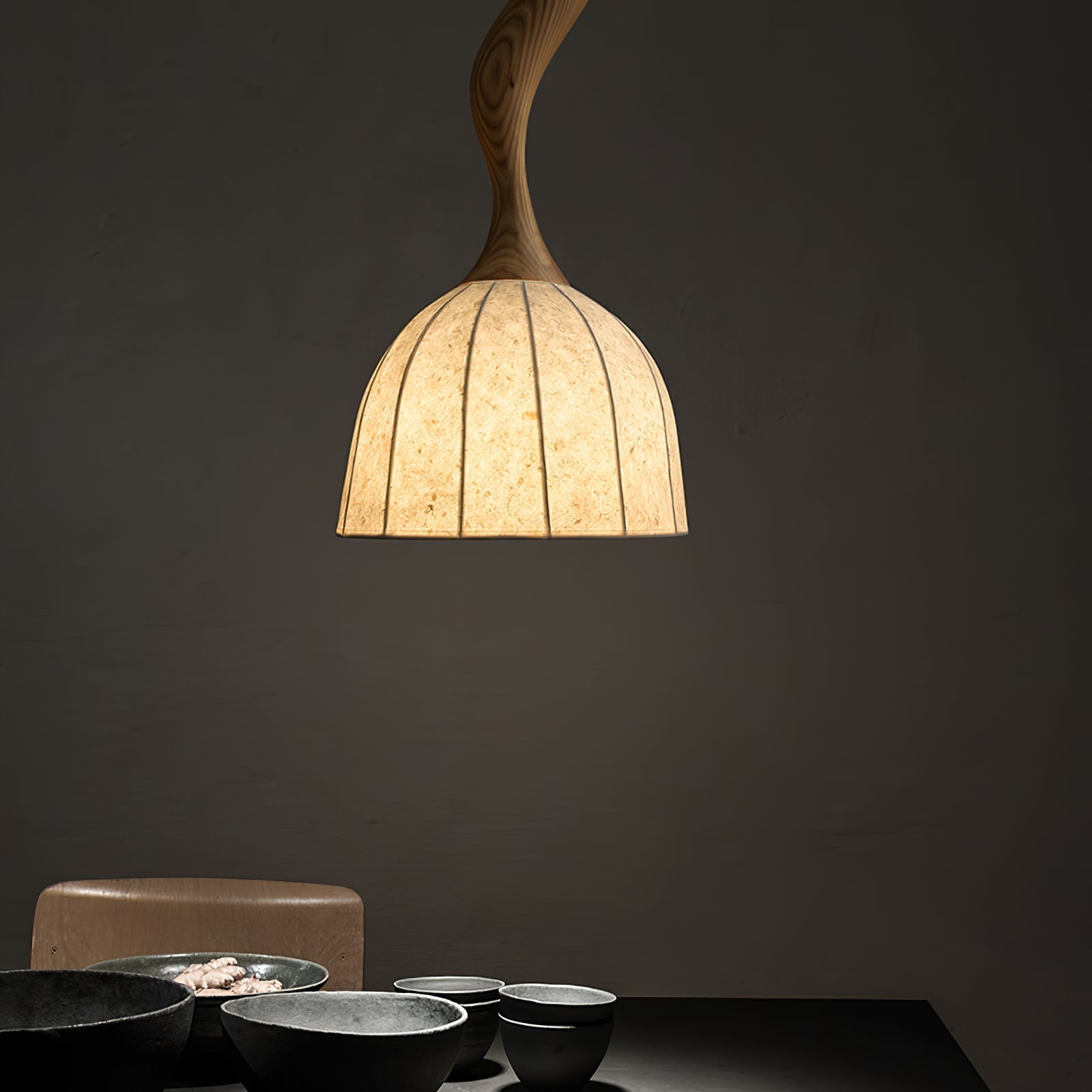 Colire Creativity Twisted Metal Wood Pendant Light - Lamp Outdoor